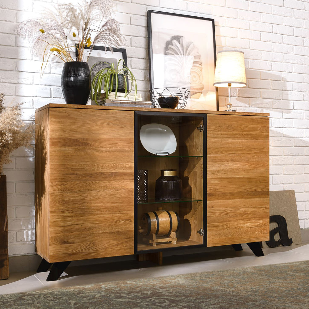 NordicStory Moritz 2 solid oak dresser chest of drawers, 150 x 40 x 101,9 cm.