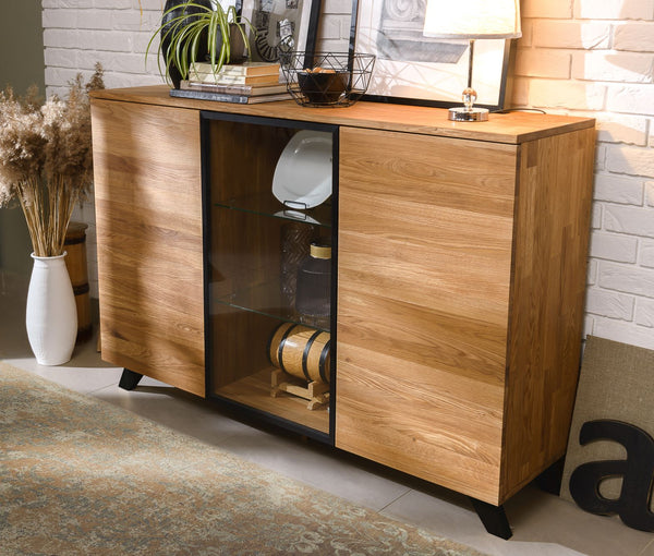 NordicStory Moritz 2 solid oak dresser chest of drawers, 150 x 40 x 101,9 cm.