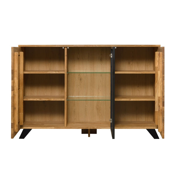 NordicStory Moritz 2 solid oak dresser chest of drawers, 150 x 40 x 101,9 cm.