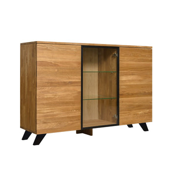 NordicStory Moritz 2 solid oak dresser chest of drawers, 150 x 40 x 101,9 cm.