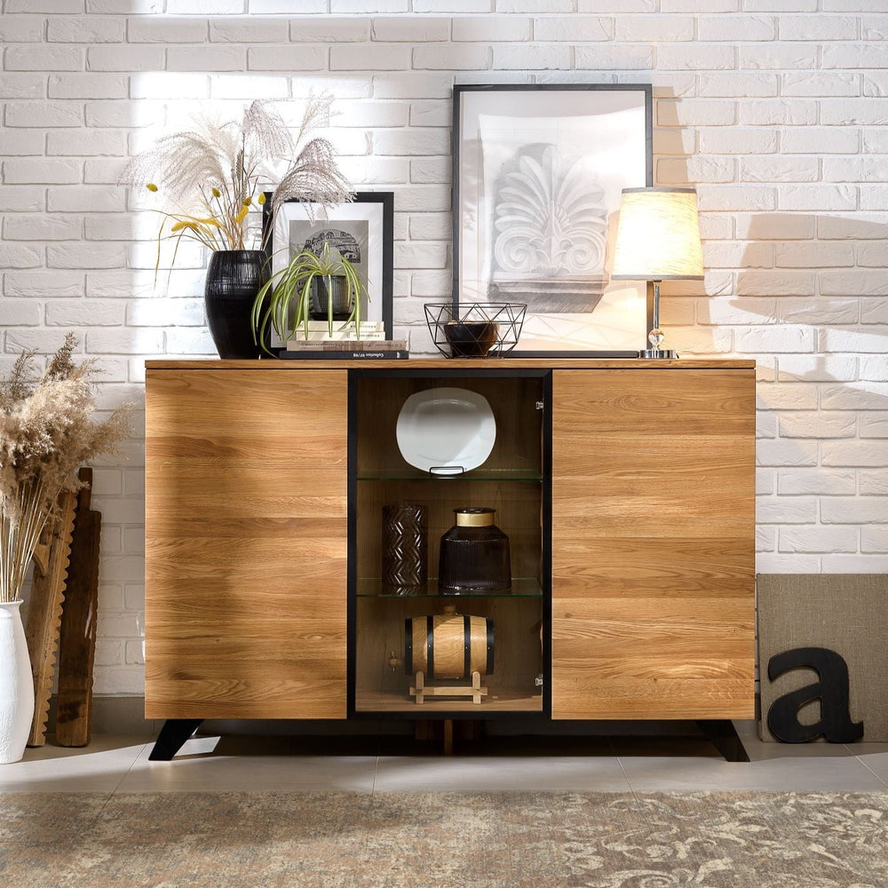 NordicStory Moritz 2 solid oak dresser chest of drawers, 150 x 40 x 101,9 cm.