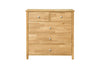 NordicStory Laura Chest of Drawers 5 Chests Solid Wood Nordic Oak 