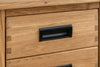 NordicStory Rustic chest of drawers in solid oak wood 