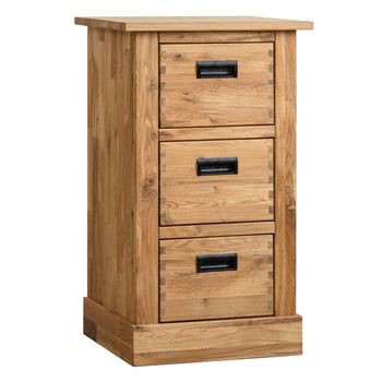 NordicStory Rustic chest of drawers in solid oak wood