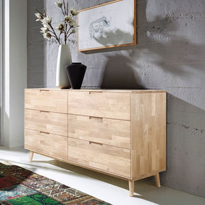 NordicStory Sideboard Chest of drawers in solid oak Escandi 4 160 x 45 x 84,5 cm.