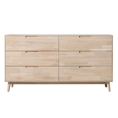 NordicStory Sideboard Chest of drawers in solid oak "Escandi 4" 160 x 45 x 84,5 cm.