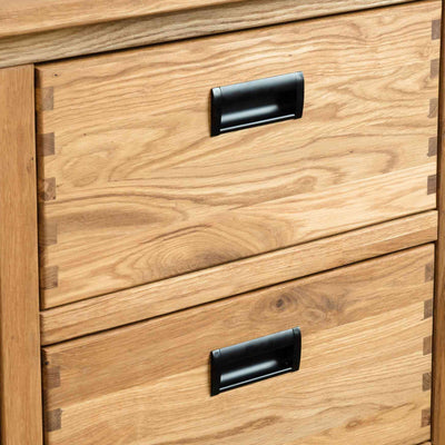 NordicStory Rustic Chest of drawers in solid oak natural wood