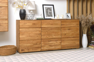NordicStory Sideboard Chest of drawers made of solid oak wood