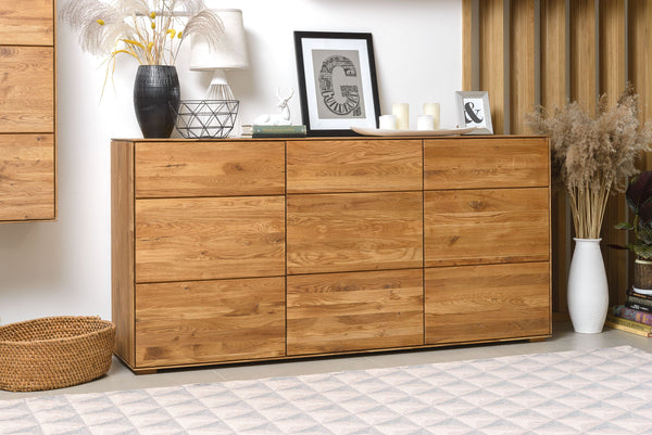 NordicStory Sideboard Chest of drawers made of solid oak wood