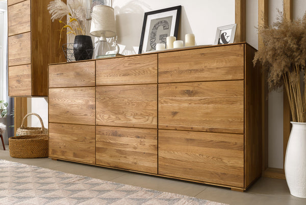NordicStory Sideboard Chest of drawers made of solid oak wood