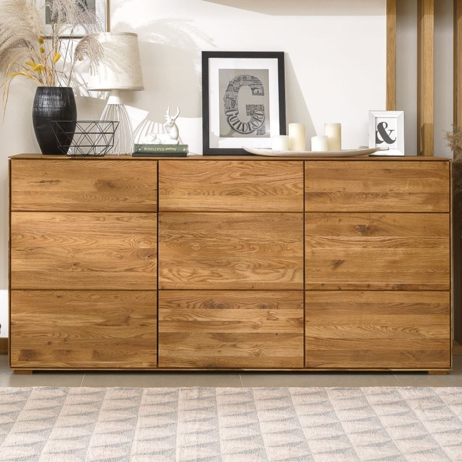 NordicStory Sideboard Chest of drawers made of solid oak wood
