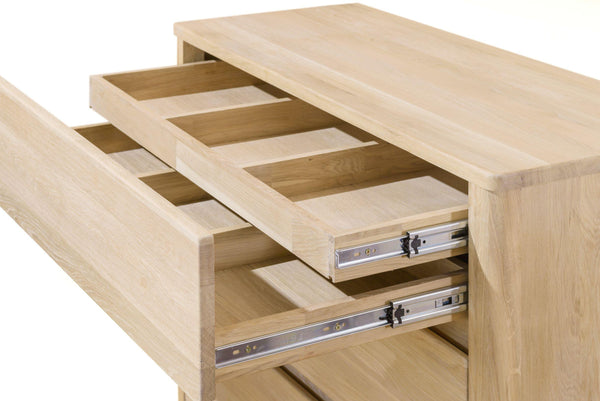 NordicStory Sideboard Chest of drawers made of solid oak wood