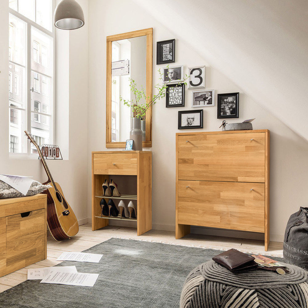 NordicStory Teramo oak solid wood mirror 120 x 50 cm. Info