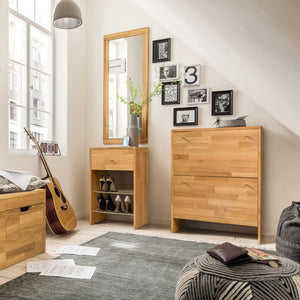 NordicStory Teramo oak solid wood mirror 120 x 50 cm. Info