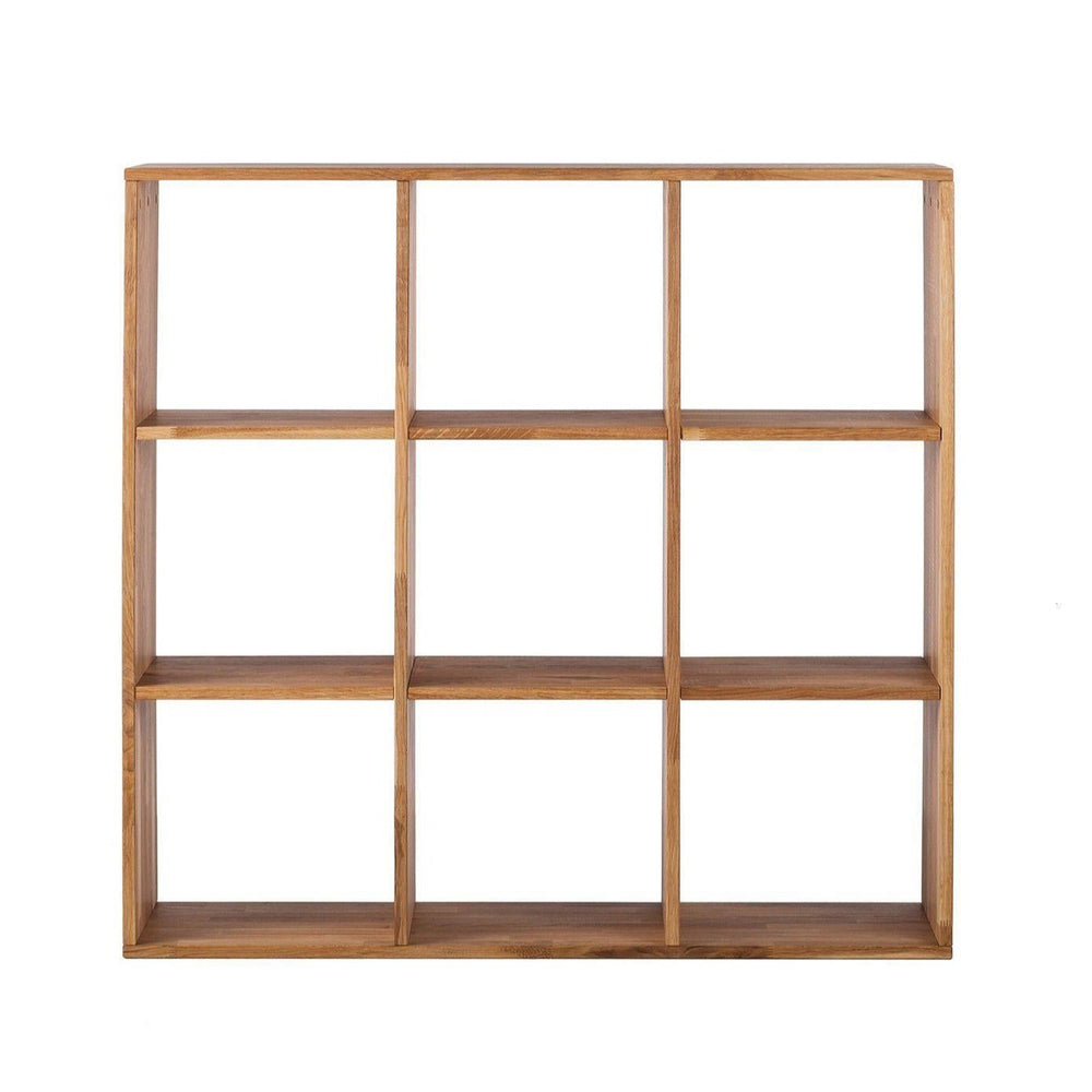 Solid oak bookcase bookcase Regal 3x3, 112,2 x 35 x 112,2 cm. | NordicStory