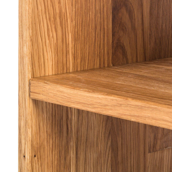 NordicStory Scandinavian Oak Solid Wood Bookcase Shelf