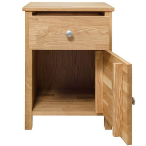 NordicStory Solid wood oak side table natural night table 