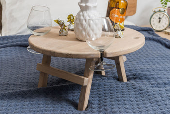 NordicStory Portable Wine Picnic Table, Foldable Tray