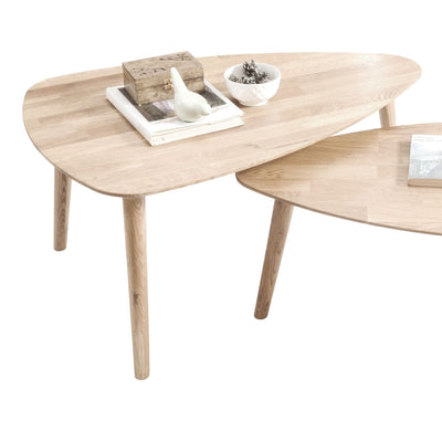 NordicStory Coffee table solid oak wood