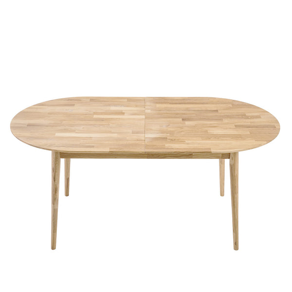 NordicStory Extending oval dining table in solid oak wood