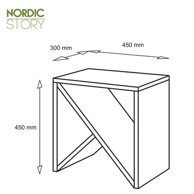 NordicStory Denmark solid wood oak nightstand