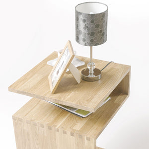 Solid oak side table Sofi, 44 x 44 x 62 cm (44 x 44 x 62 cm) | NordicStory