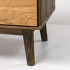 NordicStory Scandinavian oak solid wood bedside table