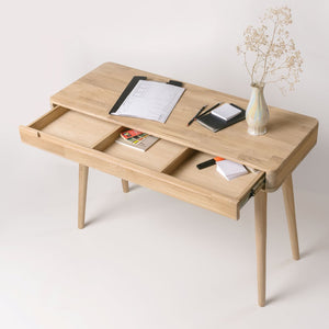 NordicStory Escandi desk table 110 x 43 x 75 cm. solid oak Scandinavian wood 