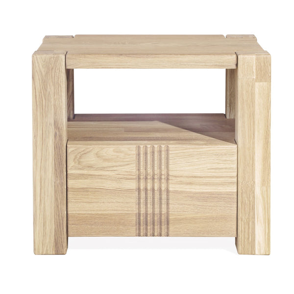 Bedside table made of solid oak Valencia, 52,8 x 40 x 45 cm. | NordicStory