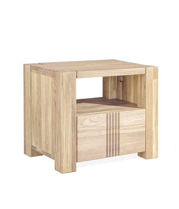 NordicStory Bedside table in solid oak wood