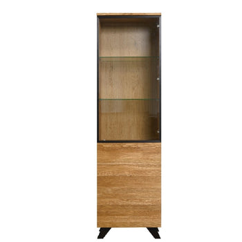 Products NordicStory Showcase cabinet in solid oak "Moritz 1" 60 x 40 x 198,9 cm.