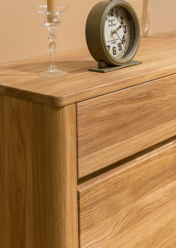 NordicStory Nordic Oak Solid Wood Chest of Drawers Sideboard Cabinet