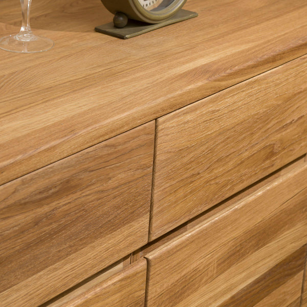 NordicStory Nordic Oak Solid Wood Chest of Drawers Sideboard Cabinet