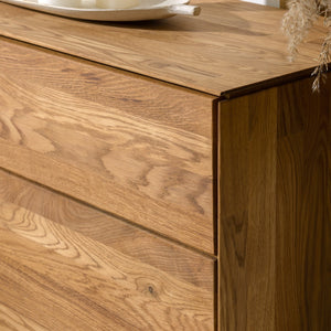 NordicStory Solid oak TV stand for living room NordicStory