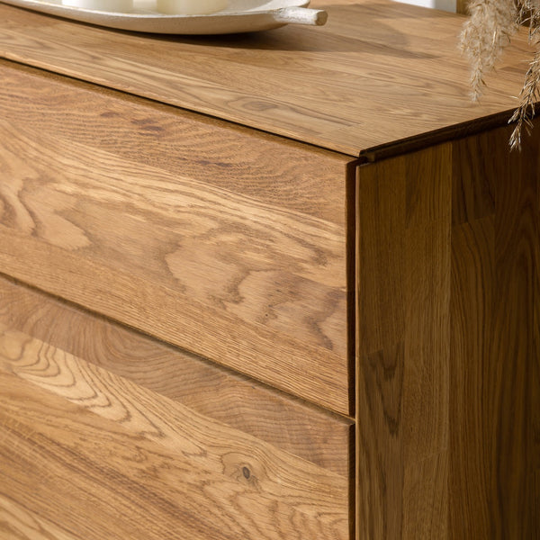 NordicStory Solid oak TV stand for living room NordicStory