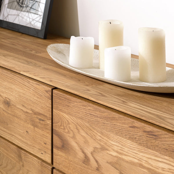 NordicStory Solid oak TV stand for living room NordicStory