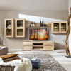NordicStory Elsa 20 Wall cabinet solid wood oak storage with glass 