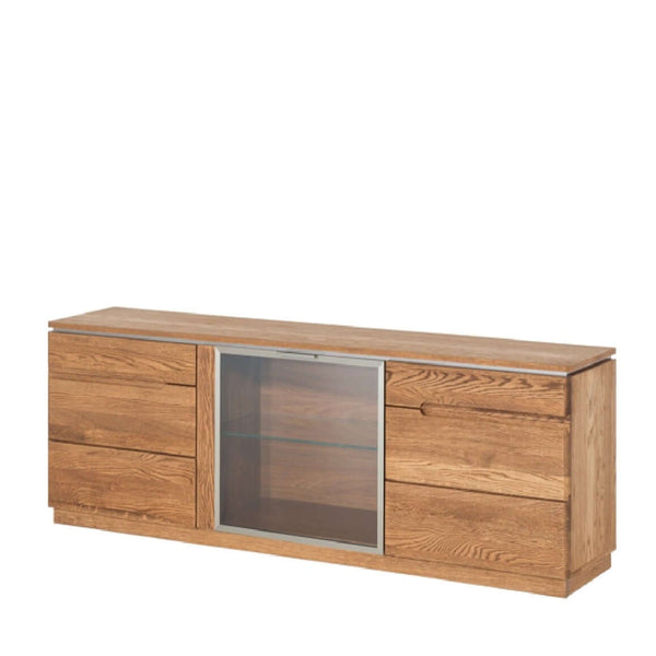 LoftStory Chest of drawers or TV stand in oak wood Montenegro 26 180 x 42 x 59 cm.