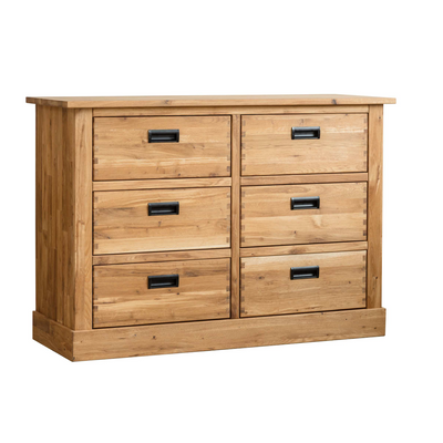 Sideboard dresser with 6 drawers solid wood oak Provance