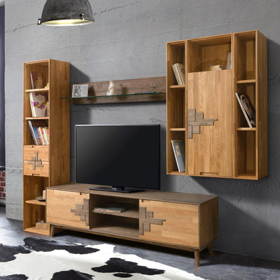 NordicStory Solid oak wood television sideboard Nordic Scandinavian design 