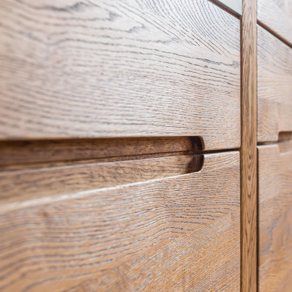 NordicStory Chest of drawers in solid oak wood 