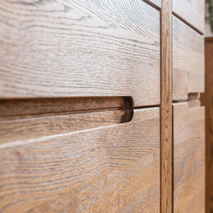 NordicStory Chest of drawers in solid oak wood 