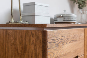 NordicStory Chest of drawers or TV stand in solid oak wood Scandinavian nordic rustic Nordic design 