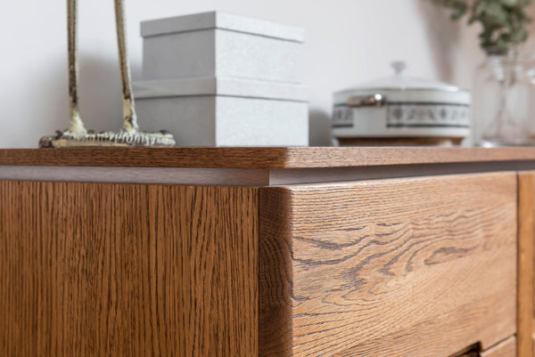 NordicStory Chest of drawers or TV stand in solid oak wood Scandinavian nordic rustic Nordic design 