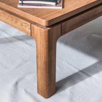 NordicStory Solid oak square coffee table modern rustic Nordic design