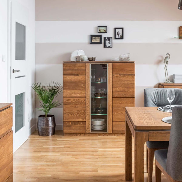 NordicStory Chest of drawers in solid oak wood 