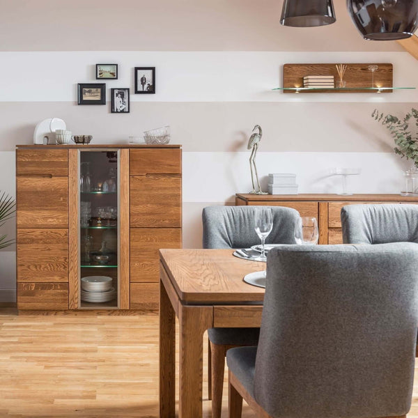 NordicStory Chest of drawers in solid oak wood 