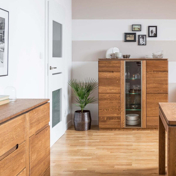 NordicStory Chest of drawers in solid oak wood 
