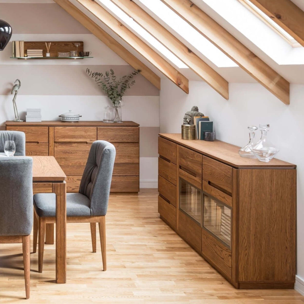 NordicStory Chest of drawers in solid oak wood 