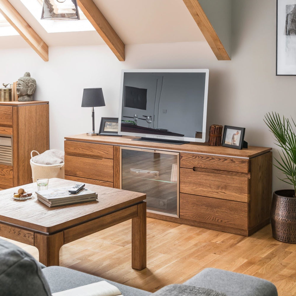 NordicStory Solid oak square coffee table modern rustic Nordic design